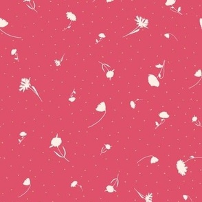 S-GATHERED IN BLOOM_4A--poppies-daisies-cornflowers-floral-pink-cream-girls room-nursery-scattered