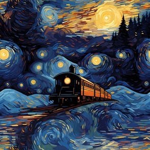 Midnight Express Through Starry Sky