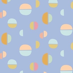 Geometric Polka Dots on sky blue - Medium