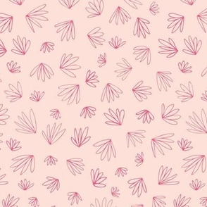 M-WHEN THE WIND BLOWS_6B-floral-abstract-baby pink-pale pink-red-cute-scattered-petals-simple-cot