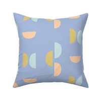 Geometric Semicircle on sky blue-Large 