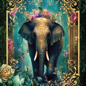 27x36 emerald elephant blanket