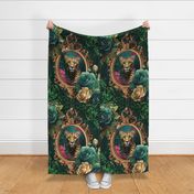 27x36 emerald leopard blanket