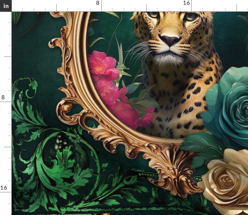 27x36 emerald leopard blanket