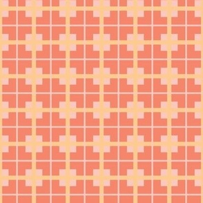 Plaid - orange/pink/yellow (Geometric Bears Collection)