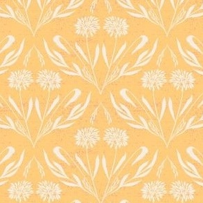 S_PAINT ME FLORAL_6b--damask-yellow-cream-elegant floral-leaves-botanical-home decor-vintage floral
