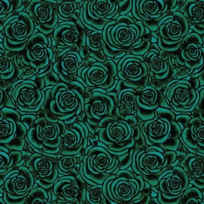 Green Roses Whimsigoth Allover Print