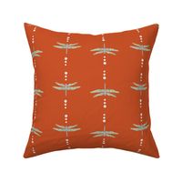 dragonfly and pearls orange 