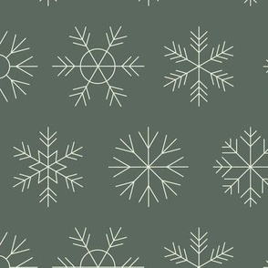 Geometric Snowflakes Symbols Jade 