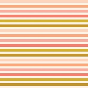 70s Aesthetic Gold Pink and Orange Stripes