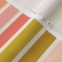 Retro 70s Aesthetic Gold Pink and Orange Thick Stripes