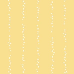 Dainty Dots Stripe - Pale Yellow and White