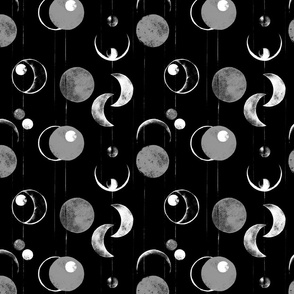 Sweet Dreams- Moon - Black and white - small