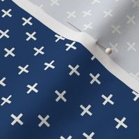 Cross Pattern Navy Blue