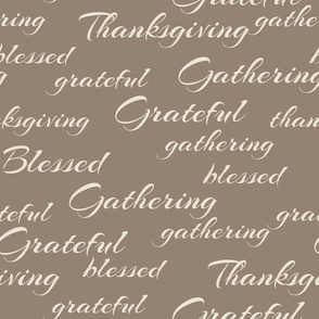 Thanksgiving Text-cream on green-large scale