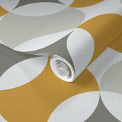 Minimalist Scandinavian Circle Design Large - minimalist, grey, yellow, white, texture, sophisticated, elegant, modern, feature wall, bold print, wallpaper, home decor, accent design 