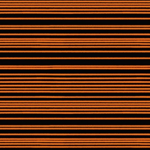 12x12 rough horizontal stripes randomly spaced lines- orange on black