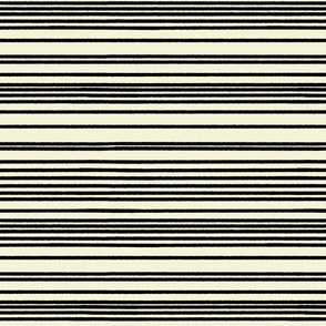 12x12 rough horizontal stripes randomly spaced lines- black on cream