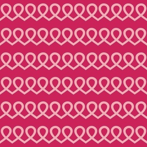 Linked hearts- pink on magenta