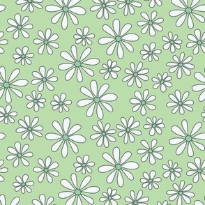 Daisy fields in mint green small