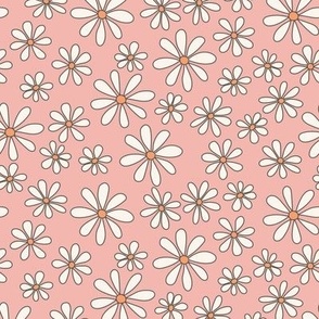 Daisy fields in salmon pink small