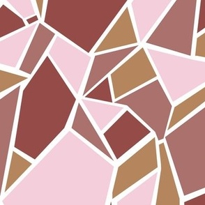 Abstract Geometric Shades of Pink- Large Print