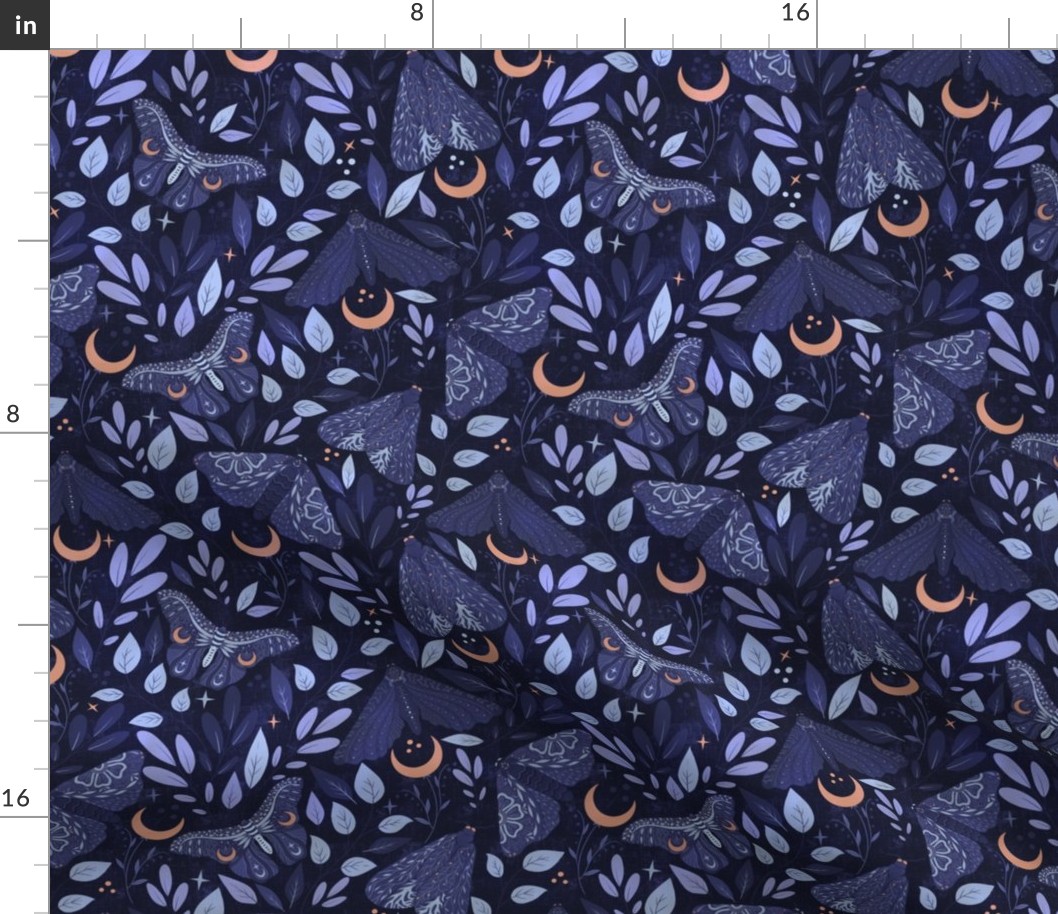 Forest moth - gothic style floral patterned nocturnal insects (regular scale)