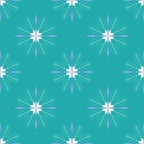 Minimalist blue snowflake