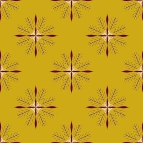 Minimalist yellow snowflake