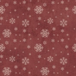 Tiny snowflake Christmas snowflake holiday snow winter snowing deep red