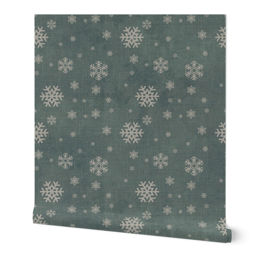 Tiny snowflake Christmas snowflake holiday snow winter snowing Emerald Green