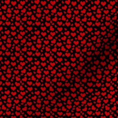 Red Hearts Valentine’s Day | Large Version | Cute, red hearts on a black background