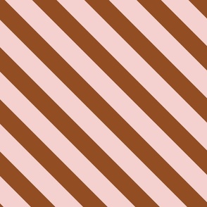 Diagonal Stripe | Pink + Toasted