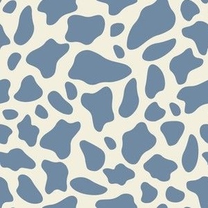 Navy Blue Cow Print