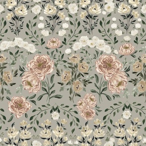 Jumbo - Francesca Victorian Florals - Grey