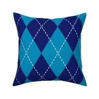 Classic Argyle Magallanic Blue Large 6in