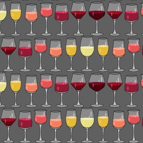 Wine in Line (Gray large scale) 