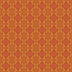 2629 red orange yellow triangle pattern small