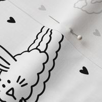 Bunny Slippers: Black Outlines (Large Scale)