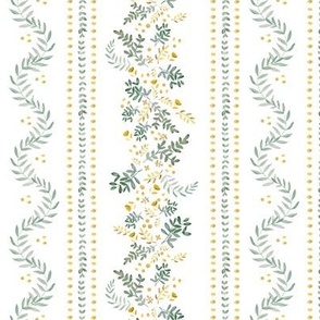 Medium stripes classic floral / Grandmillennial