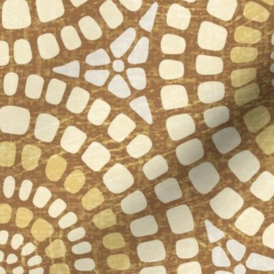 Aged Mandala Mosaic Tile - Extra Large - Marblehead Gold