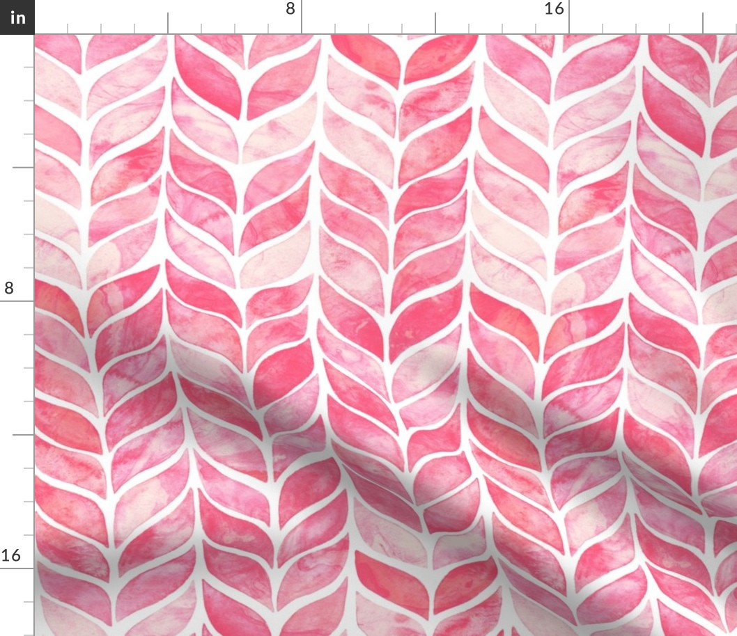 Watercolor Barbiecore Pink Tiles  - Small Scale 