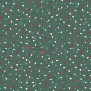 hearts celebration - sage green - small