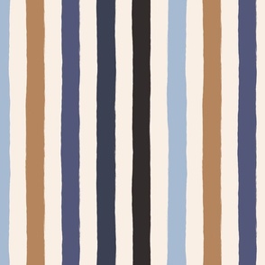 (L) Midnight Vertical Stripes 