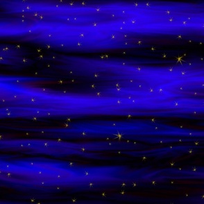 night sky with gold stars