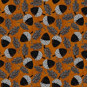 Block Print Acorns