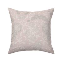 Jumbo - Francesca Victorian Florals - Silhouette - Blush Pink Grey