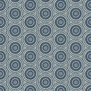 Aged Mandala Mosaic Tile - Medium - Van Deusen Blue