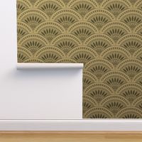 Art Deco Scallop | Large Scale | Grey