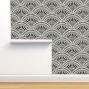 Art Deco Scallop | Large Scale | Grey